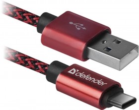 Кабель USB2.0/TYPE-C 1M RED USB09-03T 87813 DEFENDER