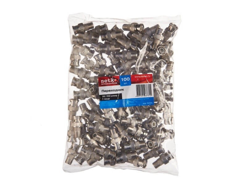 Переходник BNC-7050 штекер на F-гнездо (B-153) NETKO Optima 30 шт