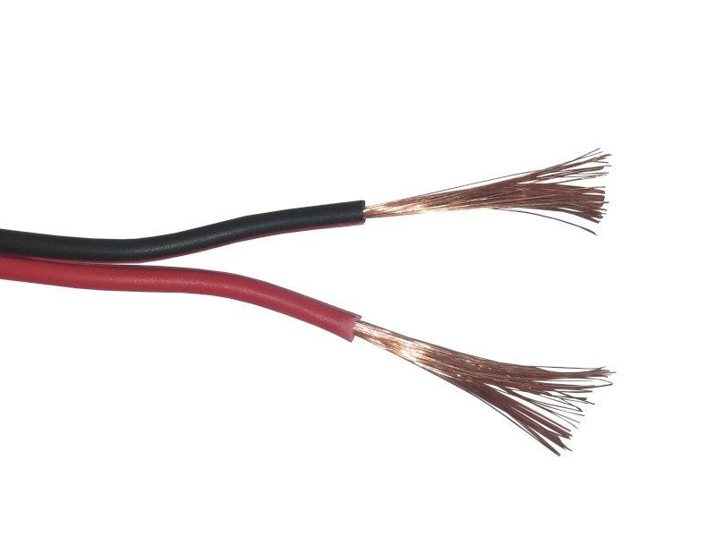 Кабель акустический 2*1.0мм2 (56*0.15мм) CCA, 30м, пластиковая катушка, черный/красный NETKO Optima