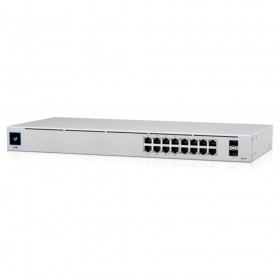 Коммутатор 16PORT 1000M 2SFP POE USW-16-POE UBIQUITI