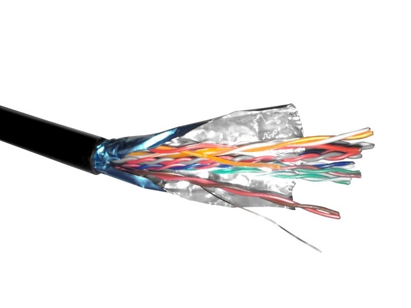 Кабель FTP10 cat.5e, , 24 AWG, для наружных работ, черный 30м