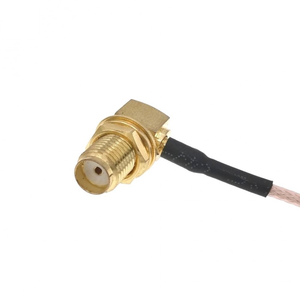 Адаптер для модема (пигтейл) U.fl(IPEX)-SMA(female)угловой кабель RG178 20см.