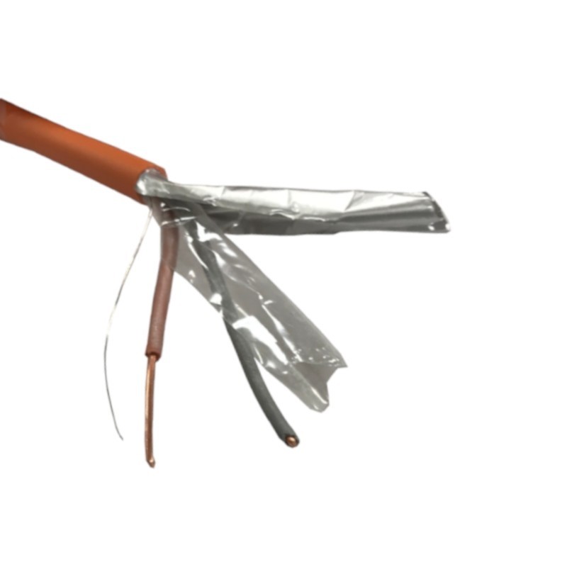 Кабель сигнальный ТЕХНОКАБЕЛЬ, экранированный, КПСЭнг(А)-FRLS, 1*2*1.0мм2, 50м, оранж. АКЦИЯ