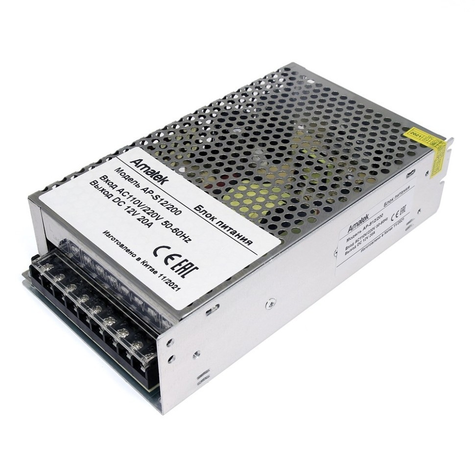 AP-S12/200 - блок питания 12В / 20А стабилизированный
