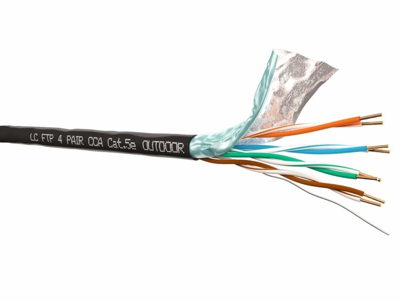 Кабель LC FTP4 cat.5e, одножильный, экранированный, CCA, для наружных работ 40м