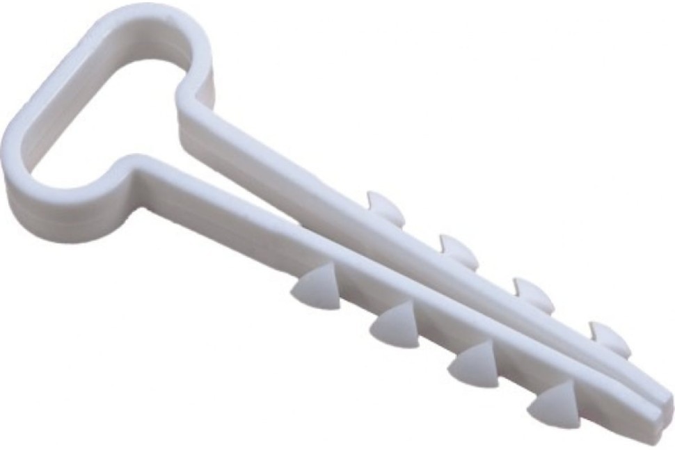 Дюбель- хомут 8х5 мм плоский (100 шт.) белый УП