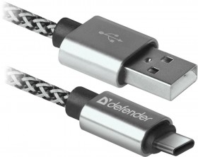 Кабель USB2.0/TYPE-C 1M WHITE USB09-03T 87815 DEFENDER