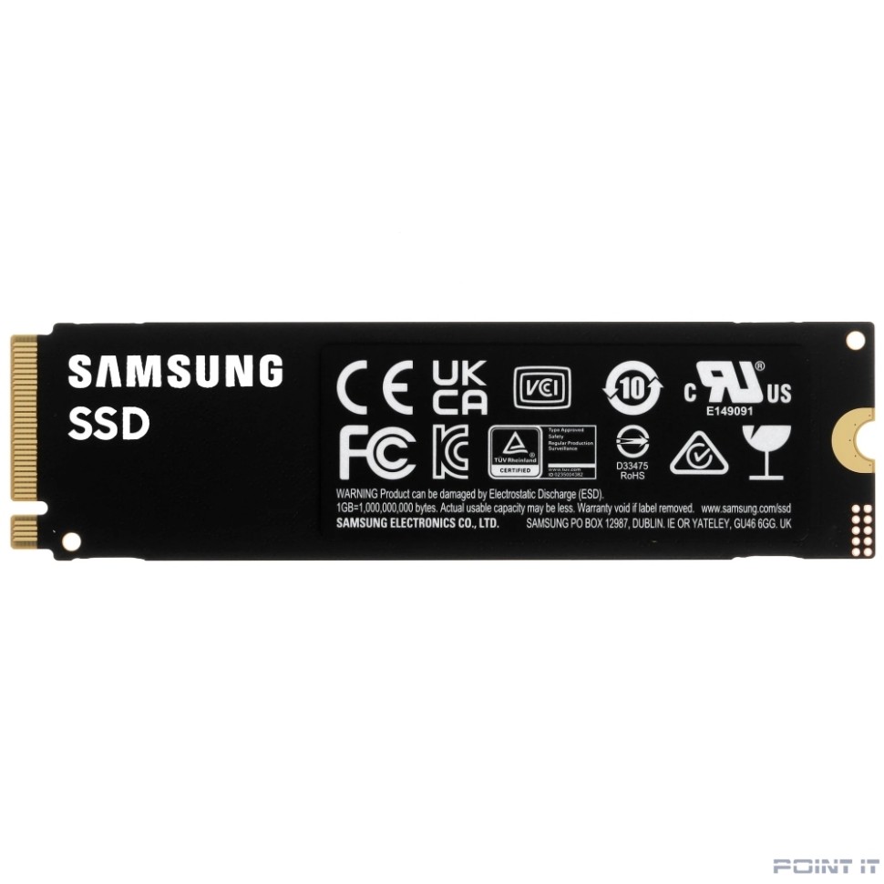 Samsung SSD 4TB 990 PRO PCIe Gen 4.0 x4 NVMe 2.0 V-NAND TLC MZ-V9P4T0BW