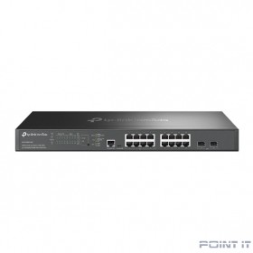 TP-Link SG3218XP-M2 Управляемый коммутатор Omada уровня 2+ с 16 портами 2,5 Гбит/с (8 портов PoE+) и 2 портами SFP+