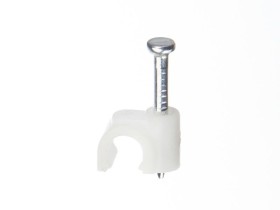 Скоба с гвоздем для крепления круглого кабеля 4 мм /100 шт./ NETKO Optima