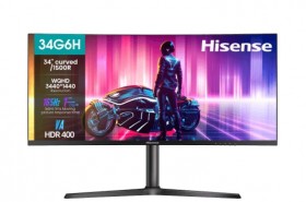 ЖК монитор HISENSE/34&quot;/VA/3440x1440 21:9/165 Гц/400/3000:1 Matte/1 мс/да/черный/7.6 кг 34G6H