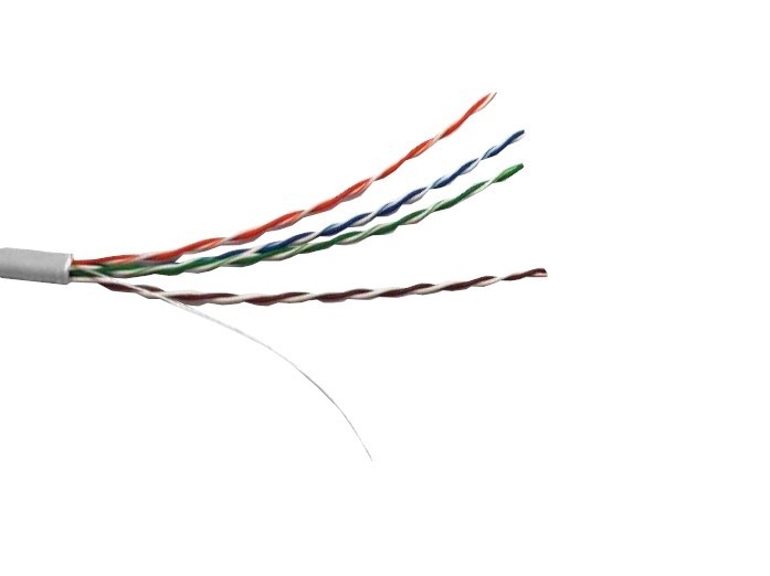 Кабель UTP4 cat.5e, одножильный, CCA, серый, NETKO Optima Silver 30м