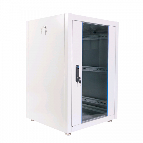 Шкаф телекоммуникационный напольный ЭКОНОМ 18U (600 × 800) дверь стекло, дверь металл