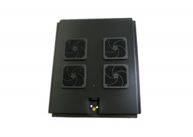 Блок вентиляторов 4 шт для TE глубиной 600 с кабелем черный Netko