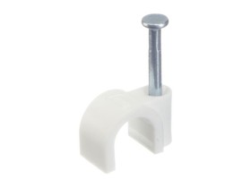 Скоба с гвоздем для крепления круглого кабеля 7 мм /100 шт./ NETKO Optima