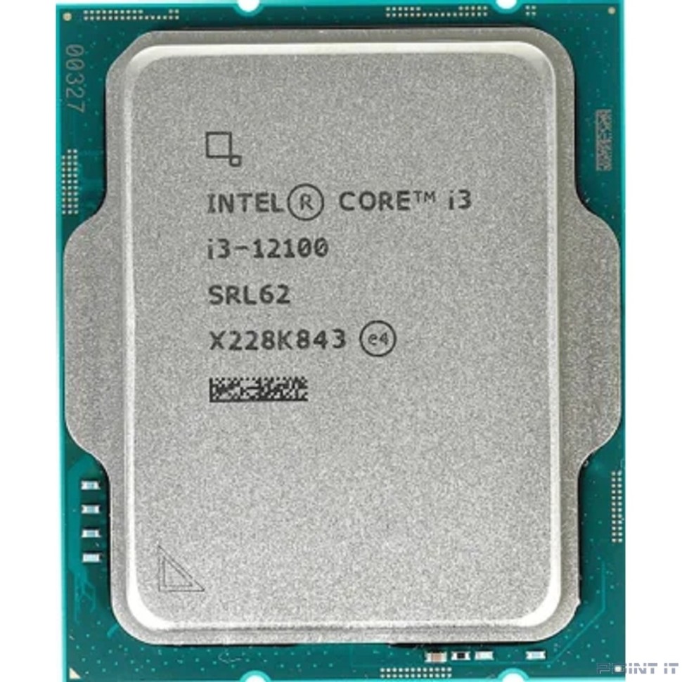 CPU Intel Core i3-12100 Alder Lake OEM {3.3 ГГц/ 4.3 ГГц в режиме Turbo, 12MB, Intel UHD Graphics 730, LGA1700}
