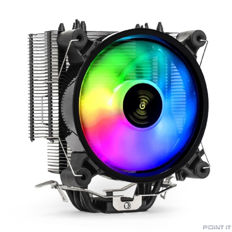 Exegate EX293667RUS Кулер ExeGate Dark Magic EXX400V2-PWM.RGB {Al+Cu, черное покрытие, 4 тепл.трубки, LGA775/1150/1151/1155/1156/1200/1700/AM2/AM2+/AM3/AM3+/AM4/FM1/FM2/754/939/940, TDP 140W, Fan120m}