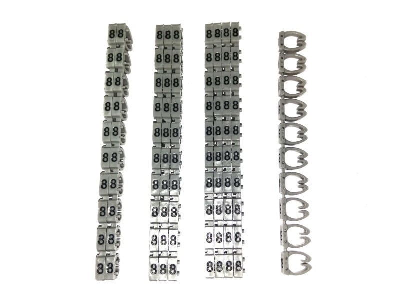 Кольцо маркировочное 8, серый Netko 100шт