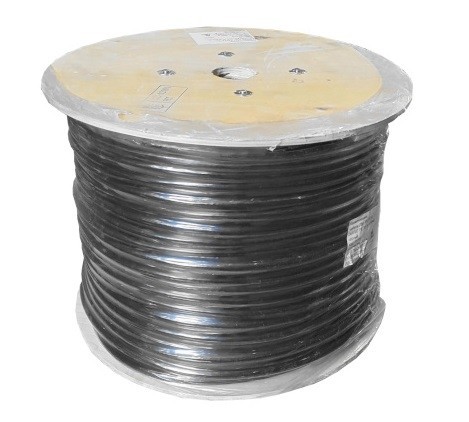 Кабель FTP25 cat.5e, , 24 AWG, наружный, черный 100м