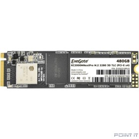 ExeGate SSD M.2 480GB ExeGate NextPro KC2000TP480 (PCIe Gen3x4, NVMe, 22x80mm, 3D TLC) [EX282319RUS]