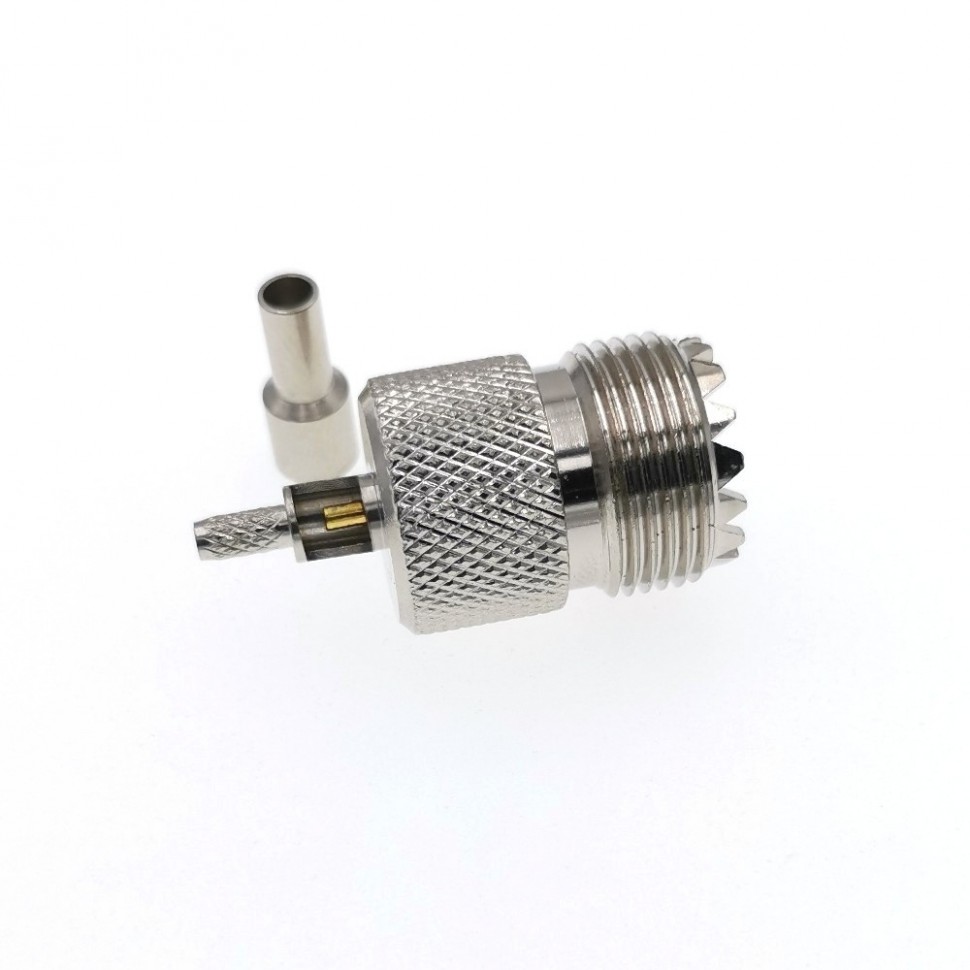 ВЧ-разъём UHF(female) SO239 обжимной под кабель RG-316