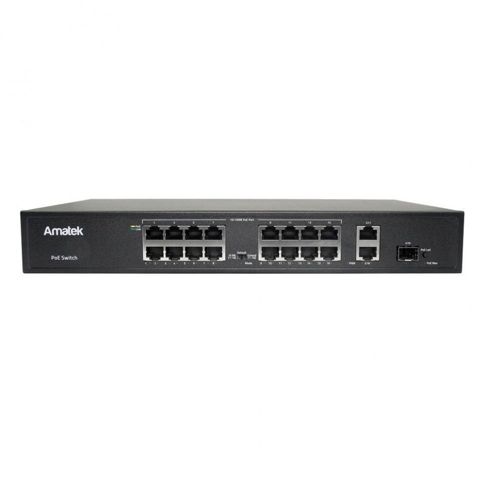 AN-S18P16 - 19-портовый 100/1000 Мбит/с коммутатор с POE до 300Вт