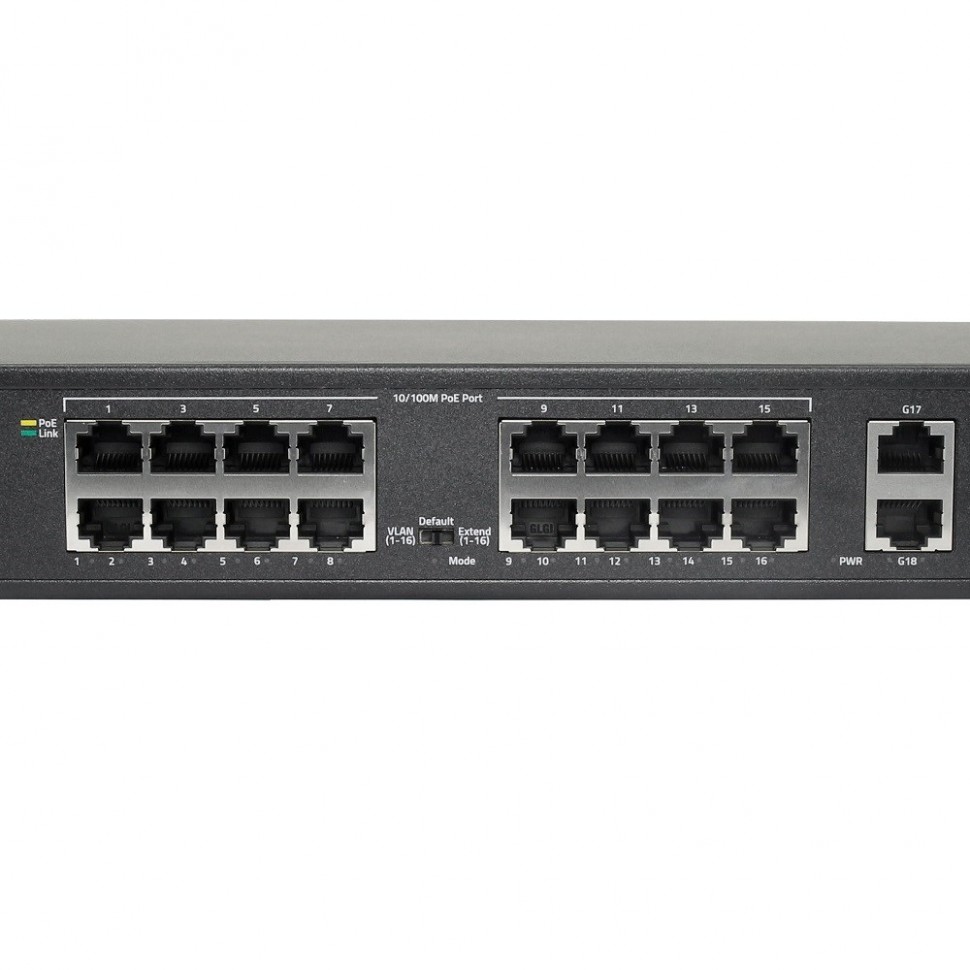 AN-S18P16 - 19-портовый 100/1000 Мбит/с коммутатор с POE до 300Вт
