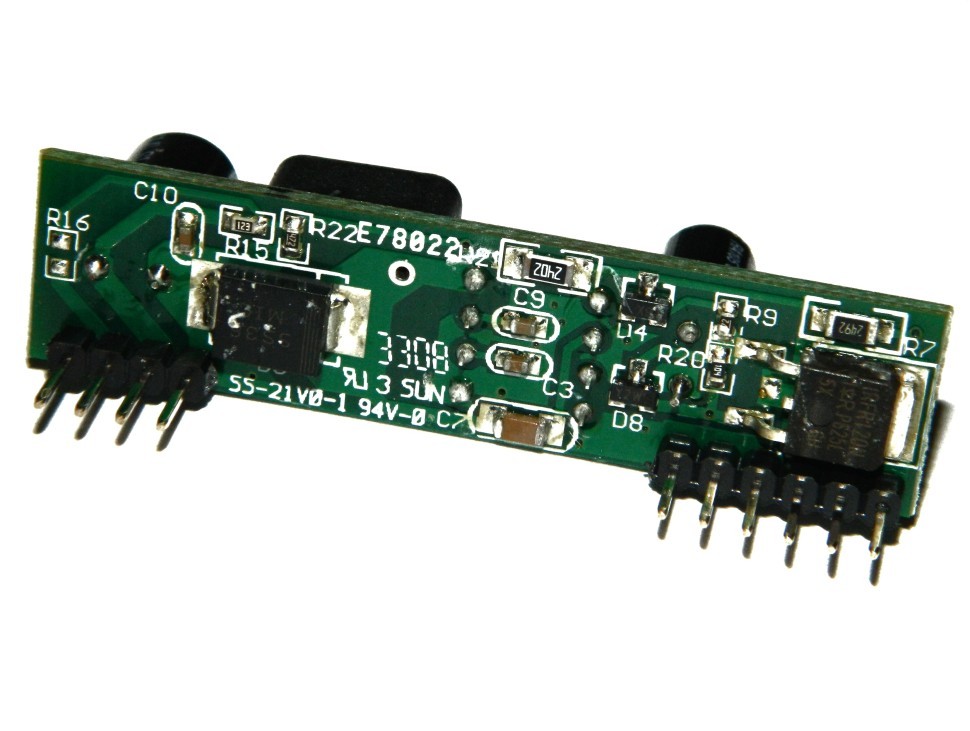 CLGB-48-12 PoE, сплиттер (PD), 48V 12W (12V), Тип 02, без корпуса, 180° контакт, зеленый РАСПРОДАЖА