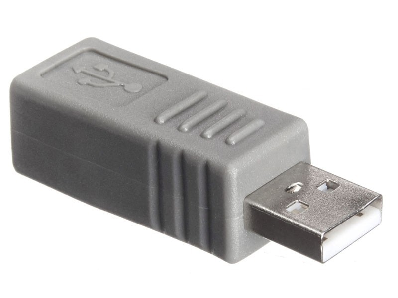 Переходник штекер USB A- гнездо USB B, Netko, белый 10шт