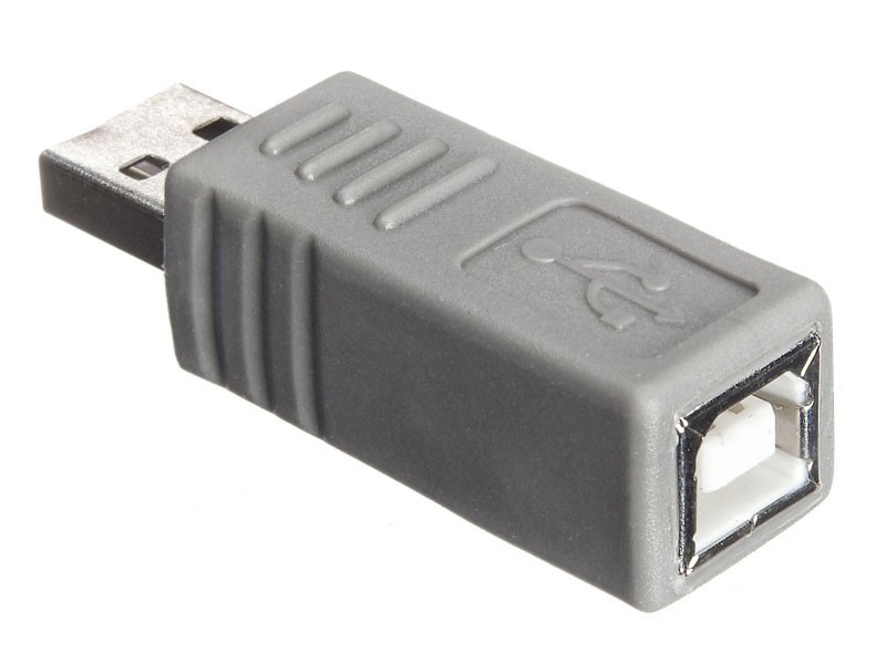 Переходник штекер USB A- гнездо USB B, Netko, белый 10шт
