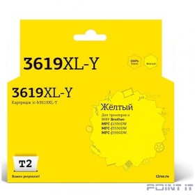 T2  LC-3619XLY Тонер-картридж для   Brother MFC-J3530DW/J3930DW, жёлтый, с чипом, 1500к