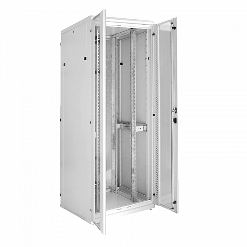 ITK Шкаф серверный 19, 42U, 800х1000 мм, передняя двухстворчатая перф. дверь, задняя перф., серый (место 3)