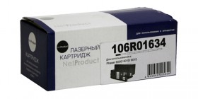 Тонер-картридж NetProduct (N-106R01634) для Xerox Phaser 6000/6010/WC6015, Bk, 2K