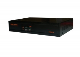 NS2045P PoE, коммутатор, настольный, 5 портовый, 4 PoE 802.3af 100Mbit порта, 15.4W, 1 Uplink 100Mbit порт, кабель питания ЕВРО, черный РАСПРОДАЖА
