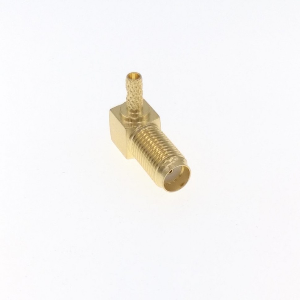 ВЧ-разъём SMA(female) угловой обжимной под кабель RG-316