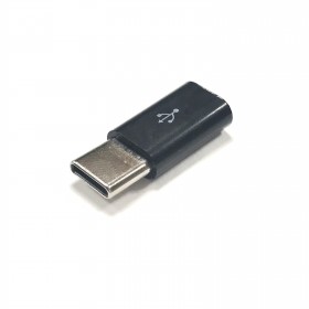 Переходник штекер Type-C - гнездо micro USB, Netko, черный