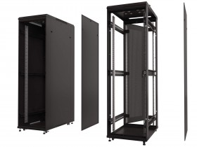 Шкаф напольный 42U серия Expert (600х1000х2050), напольный, БЕЗ ПЕРЕДНЕЙ ДВЕРИ, чёрный, разобранный Netko (упакован в 3 коробки)