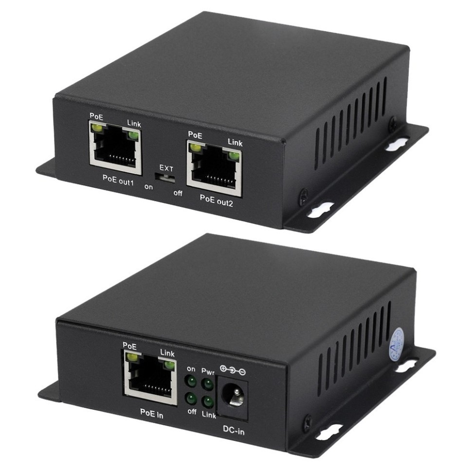 AN-PEG2 - PoE удлинитель Ethernet на 2 выхода, 1000 Мбит/с