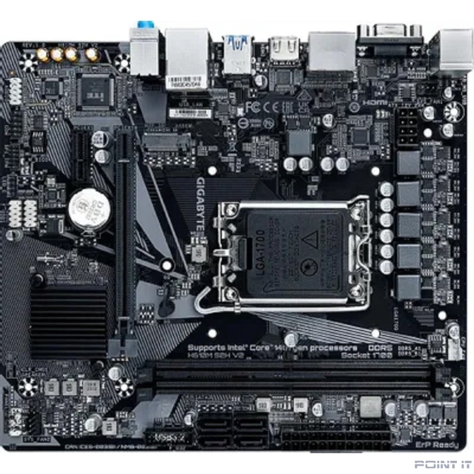 Gigabyte H610M S2H V2 Soc-1700 Intel H610 2xDDR5 mATX AC`97 8ch(7.1) GbLAN+VGA+HDMI+DP