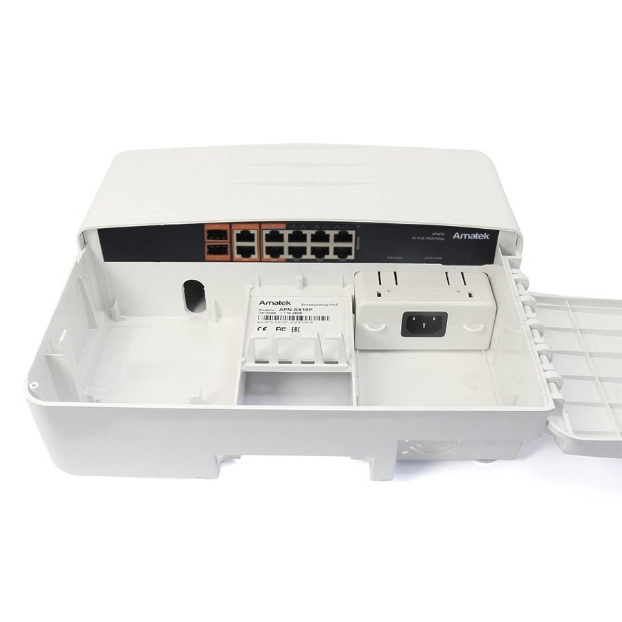 APN-SXG12P8 – 12-портовый уличный 1000Мбит/с коммутатор PoE до 120Вт