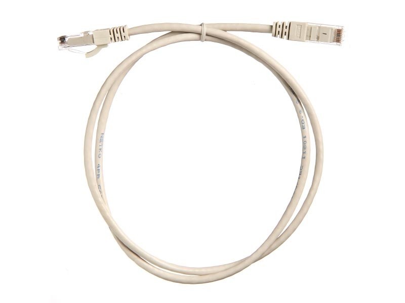 Патч-корд UTP4 cat.6, литой коннектор, серый, Netko CKC 5 шт