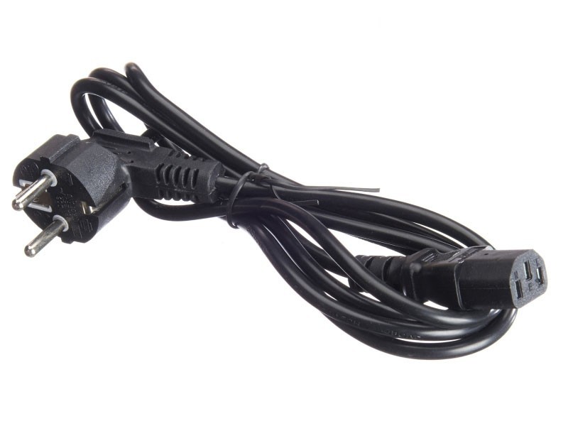 Кабель питания (евровилка - штекер IEC C13) 3*0,5мм2, 1,8м, черный, NETKO Optima