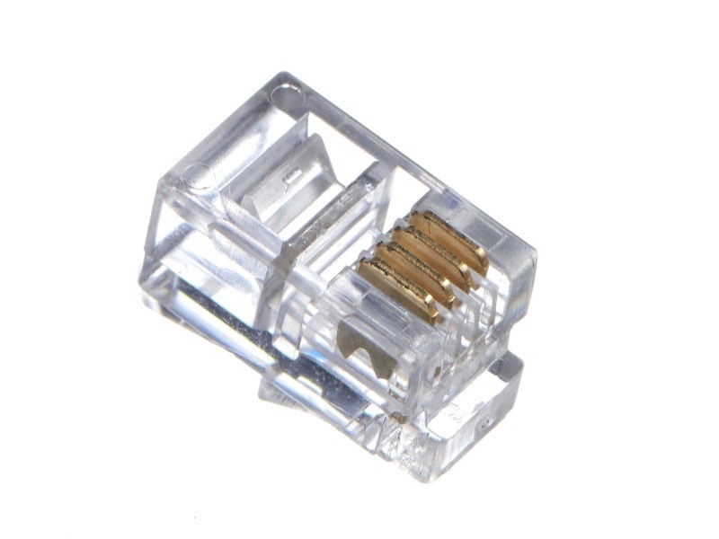 Коннектор RJ9 (4p4c), для телефонных трубок (нож с 2-мя зубцами), 100шт., NETKO Optima