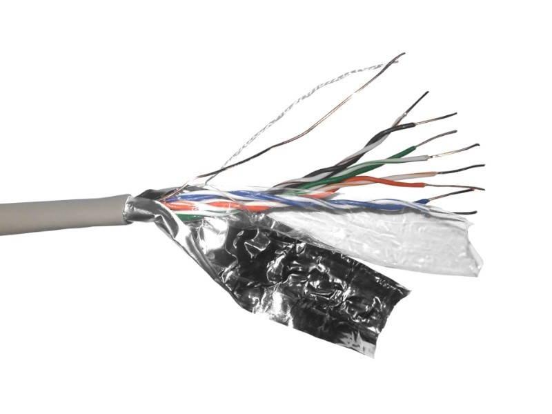 Кабель FTP4 cat.5е, одножильный, экранированный, CCA, серый, NETKO Optima 200м