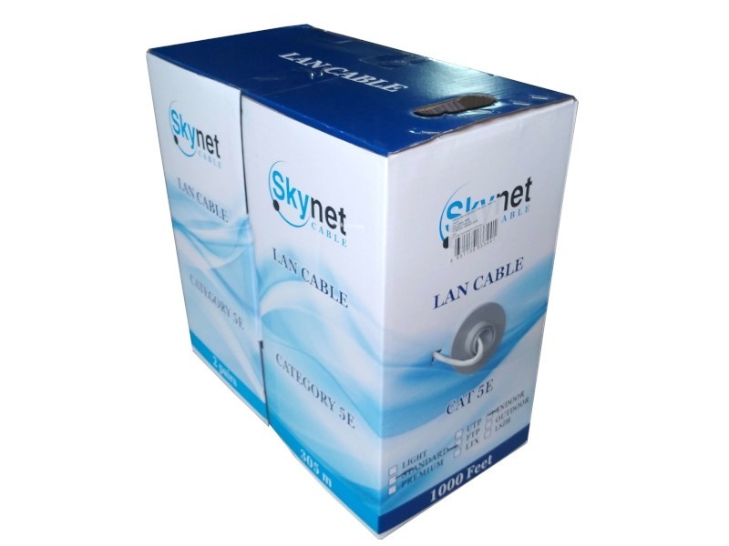 Кабель Skynet Standard FTP2 cat.5е, одножильный, Cu, серый 200м