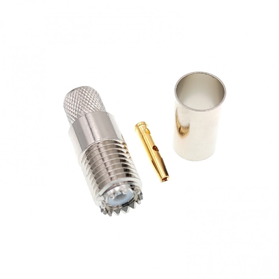 ВЧ-разъём mini UHF(female) обжимной под кабель 5D-FB