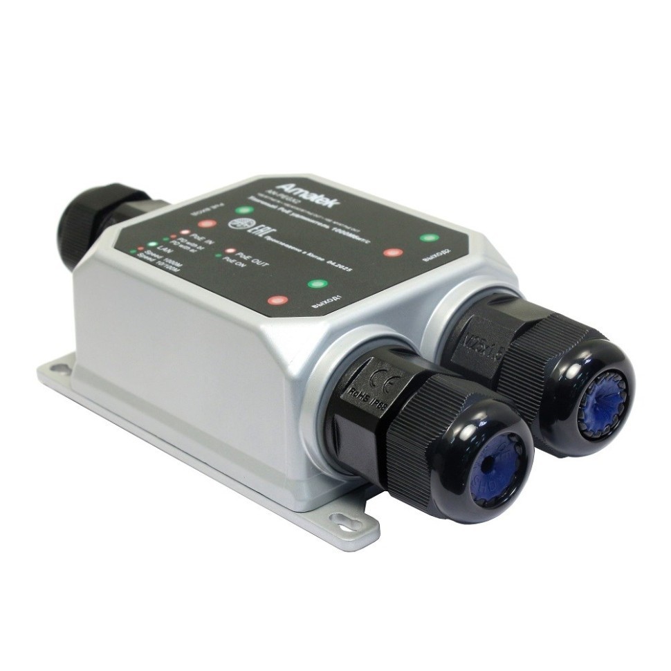 AN-PEGX2 - уличный PoE удлинитель Ethernet на 2 выхода, 1000 Мбит/с