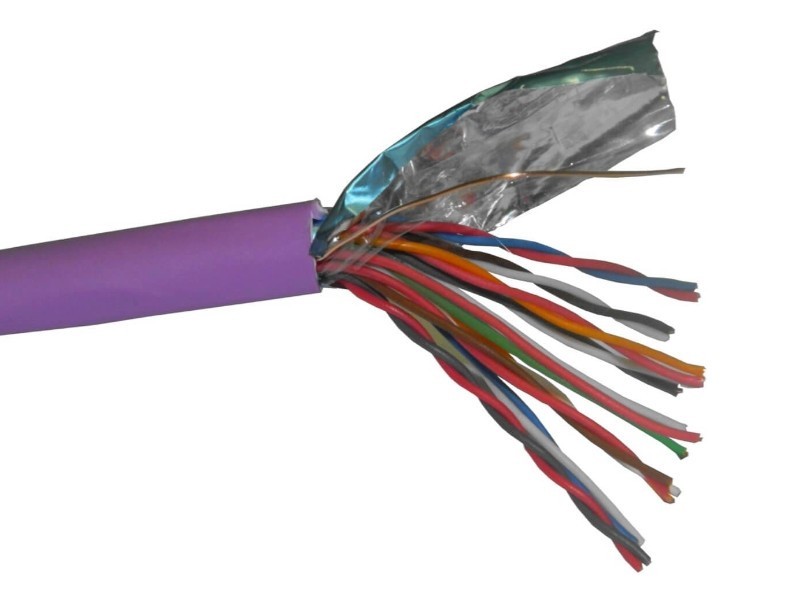 Кабель LC FTP10 cat.5, , 0,45мм, нг(А)-HF LSZH - малодымный, не содержащий галогенов, фиолетовый 305м