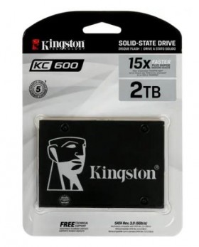 SSD KINGSTON 2Тб 2,5&quot; Наличие SATA NVMe нет 3D NAND Скорость записи 550 Мб/сек. Скорость чтения 520 Мб/сек. TBW 1200 Тб Время наработки на отказ 0.32 ч. SKC600/2048G