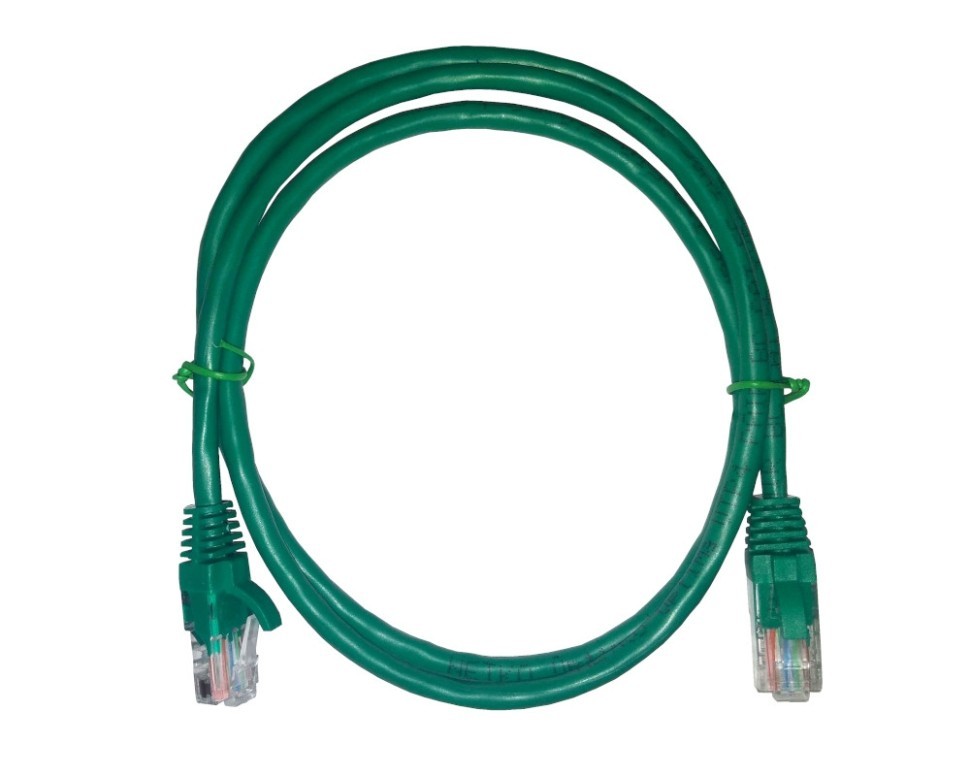 Патч-корд UTP4 cat 5e, ВС, LSZH, зеленый, литой коннектор NETKO Optima 20 шт